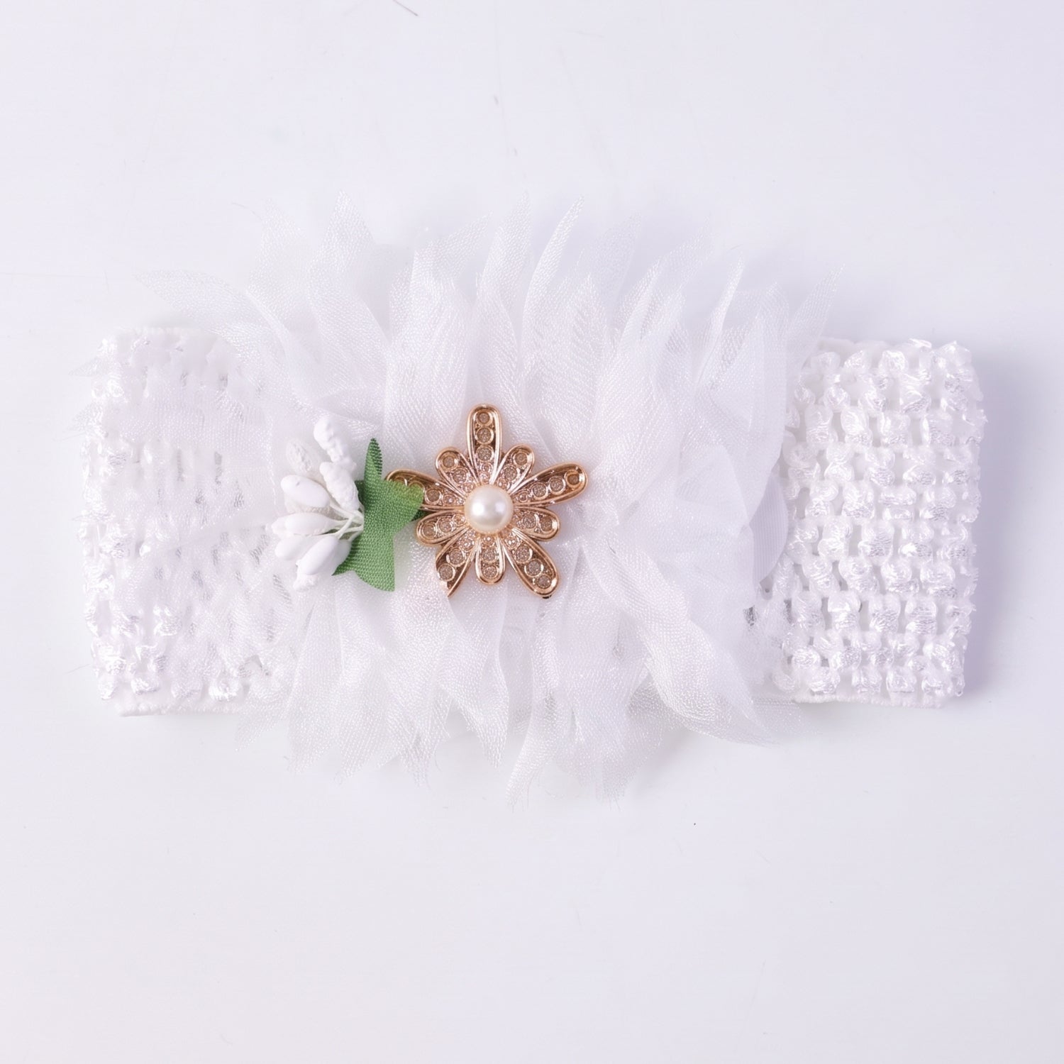 Cute Soft Elastic Floral Baby Headband Stylish Stretchable Hair Band (1 Pc)