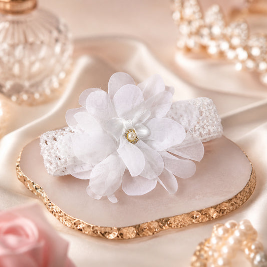 Cute Soft Elastic Floral Baby Headband Stylish Stretchable Hair Band (1 Pc)