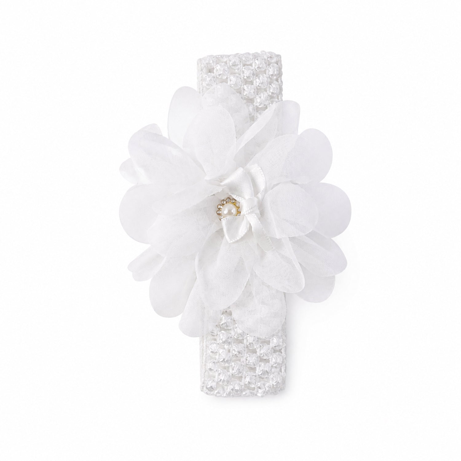 Cute Soft Elastic Floral Baby Headband Stylish Stretchable Hair Band (1 Pc)