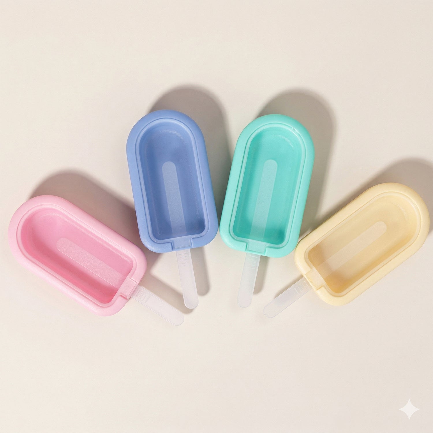 Premium Silicone Ice Cream Popsicle Mold Set 4 Pc
