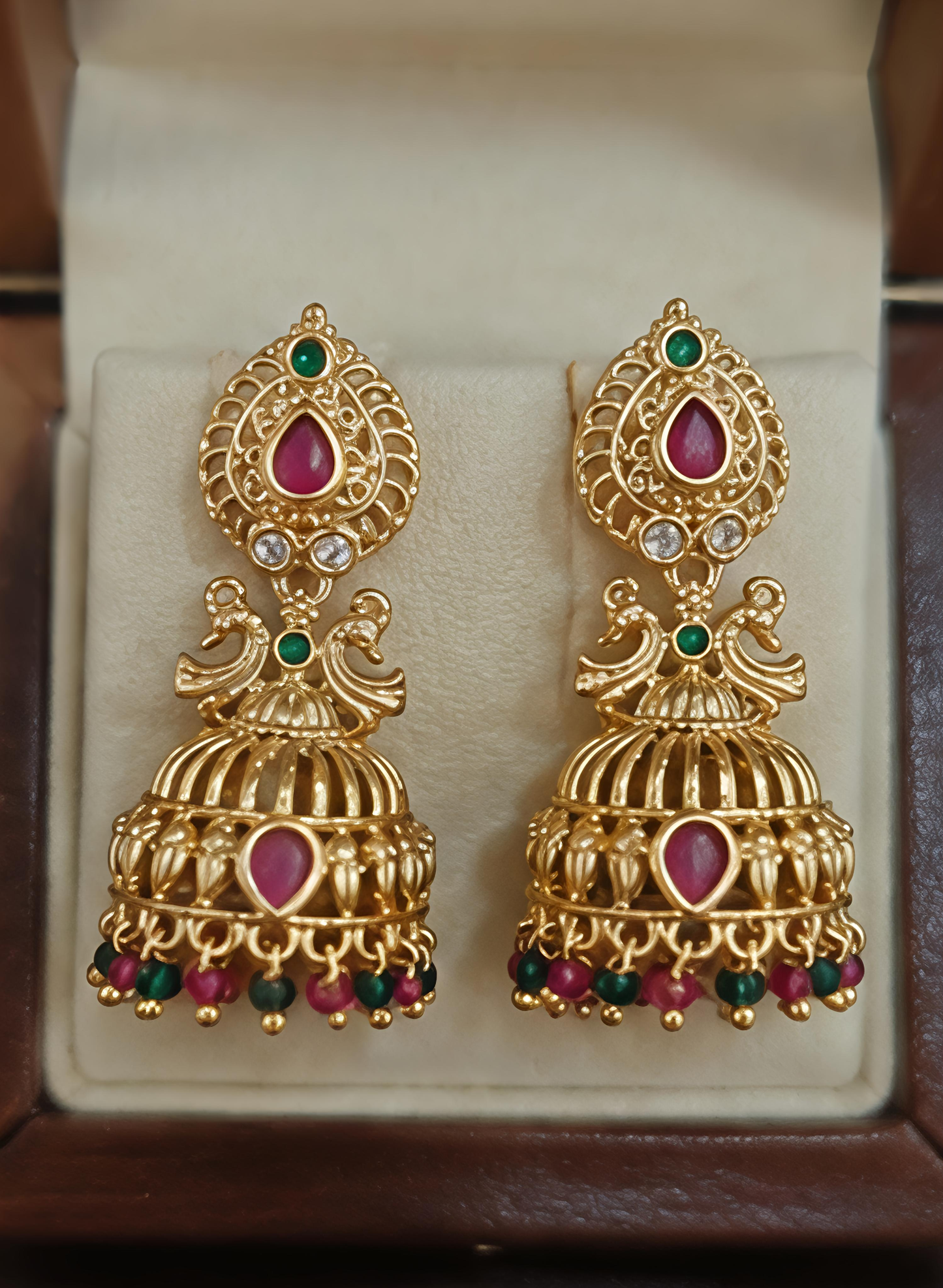 Temple Style Jhumka Earrings
